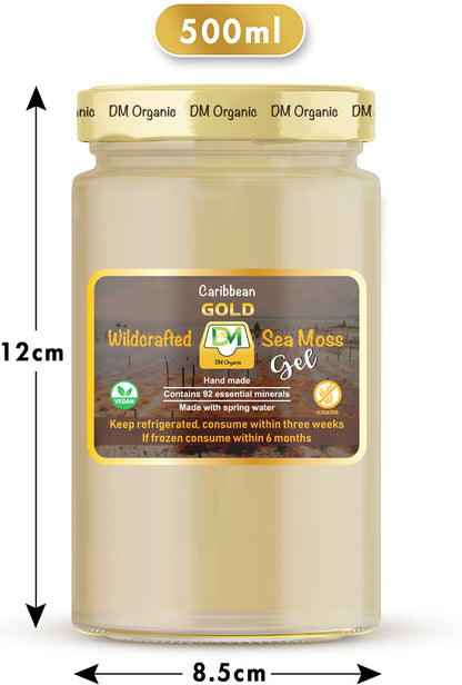 St Lucian Gold Sea Moss Gel | UK MADE | Fresh to Order | Organic | 100% Non GMO | Immune Support | Vegan | | Dr Sebi approved