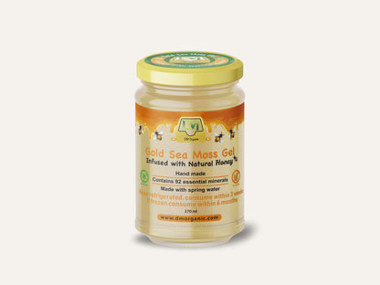 St Lucian Sea Moss Gel x Raw, Natural Honey Infusion 370ml / 500ml  | UK MADE | Fresh to Order | Organic | 100% Non GMO | Immune Support | Dr Sebi approved